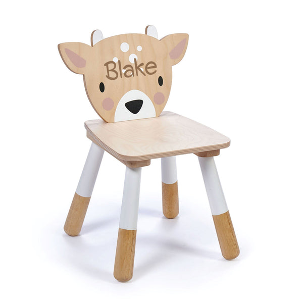 Forest Deer Wooden Chair