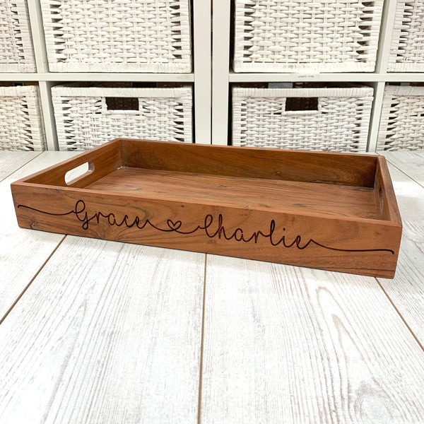 Love Wooden Serving Tray