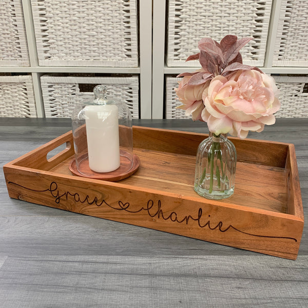 Love Wooden Serving Tray