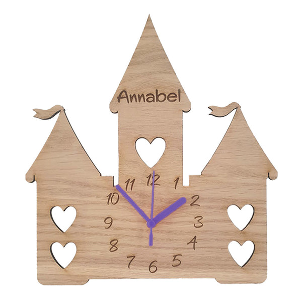 Castle Wooden Clock