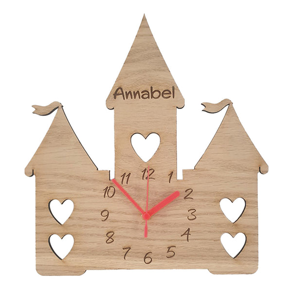 Castle Wooden Clock