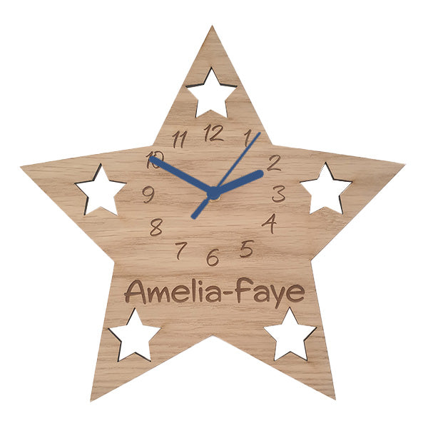 Star Wooden Clock
