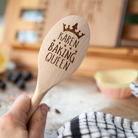 Personalised King Or Queen Baker Spoon
