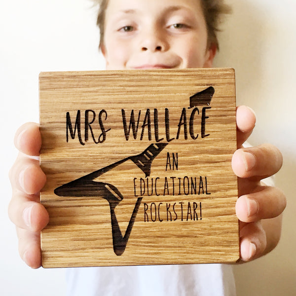 Personalised Teacher Rockstar Coaster