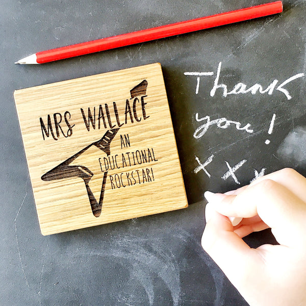 Personalised Teacher Rockstar Coaster