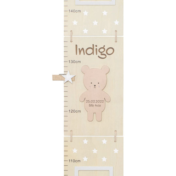 Wooden Teddy Hanging Growth Chart