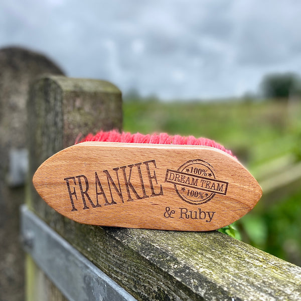 Personalised Horse And Rider Dream Team Dandy Brush