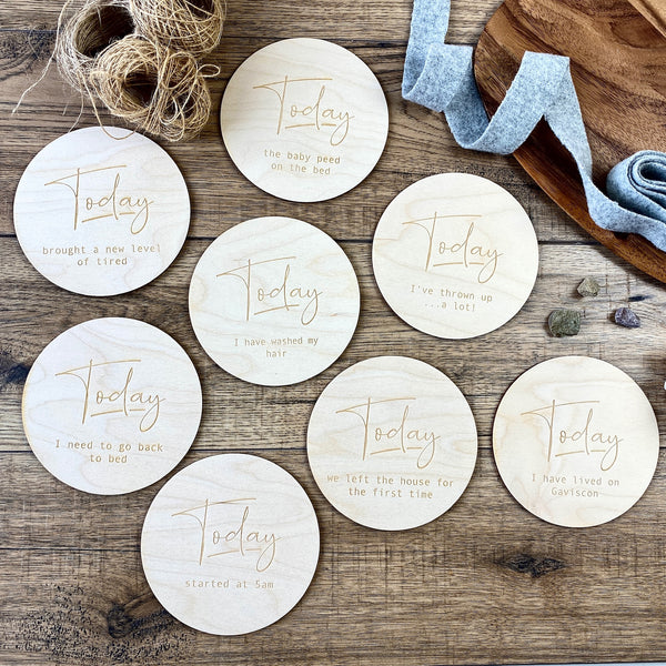 Personalised Honest Baby or Pregancy Milestone Disc