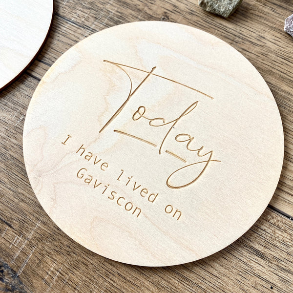 Personalised Honest Baby or Pregancy Milestone Disc