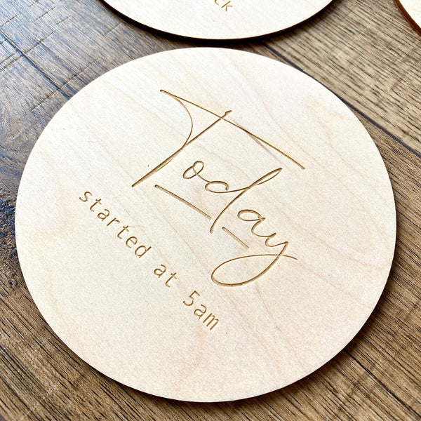 Personalised Honest Baby or Pregancy Milestone Disc