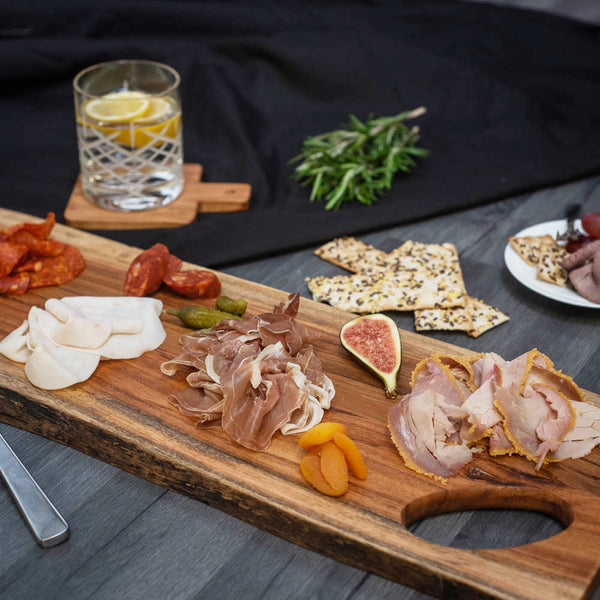 Anniversary Personalised Live Edge Acacia Wood Serving Board