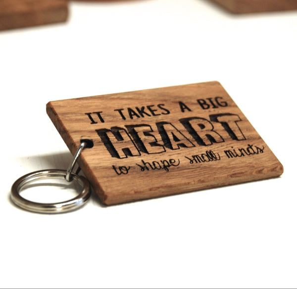 Personalised 'It Takes A Big Heart' Teachers Keyring