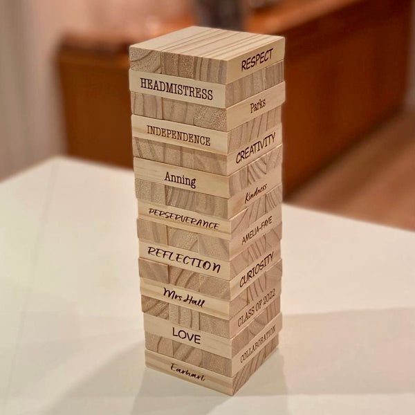 Personalised Teachers Thank You Stacking Tower