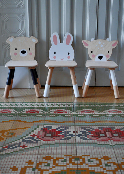 Forest Deer Wooden Chair