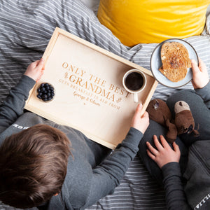 Personalised Only The Best Mum Breakfast Tray