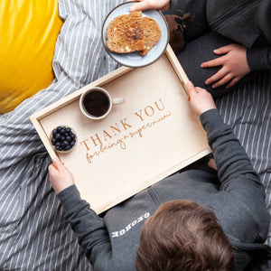 Personalised Super Mum Breakfast In Bed Tray