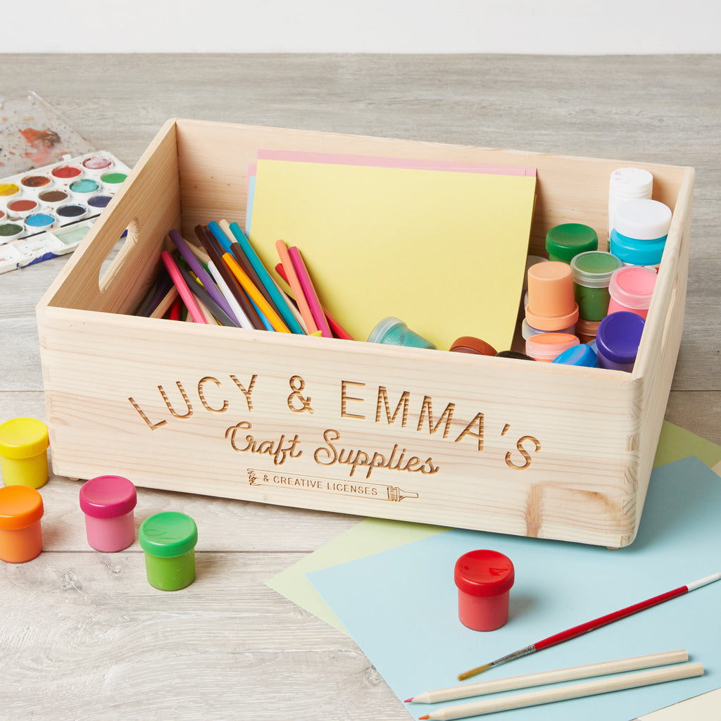 Craft Part Box Personalised Large Craft Box – Bespoke & Oak Co.