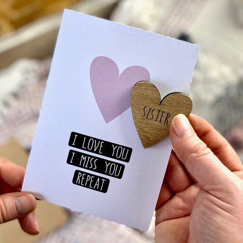 PERSONALISED - I LOVE YOU - I MISS YOU REPEAT CARD