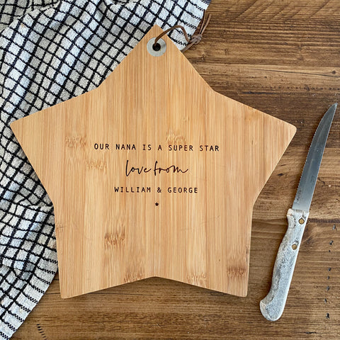 Personalised Super Star Bamboo Board