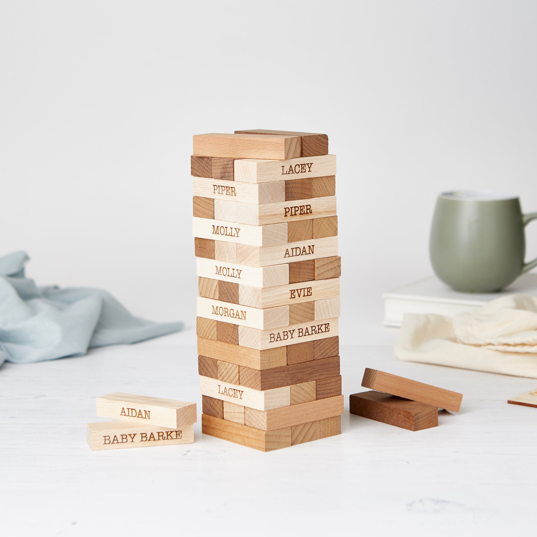 Personalised Ecological Wooden Stacking Tower