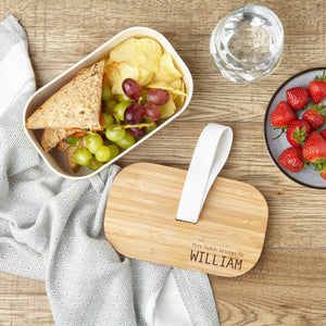 Personalised Eco-Friendly Bamboo Lunchbox
