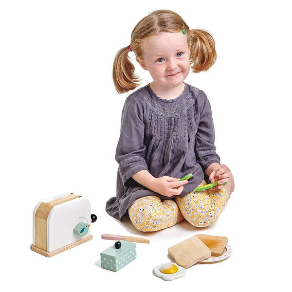 Wooden Toy Breakfast Toaster Set