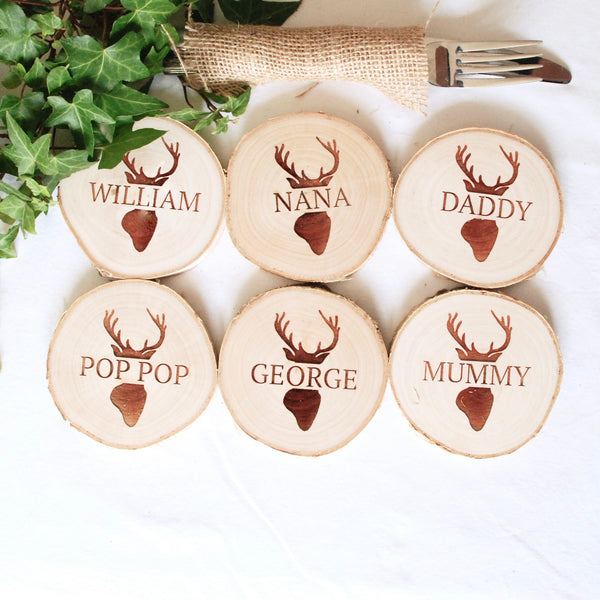 Personalised Stag Place Settings