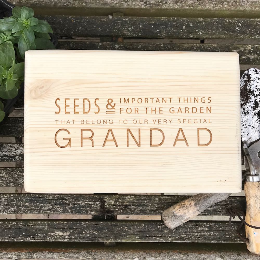 Personalised Garden Seed Storage Box