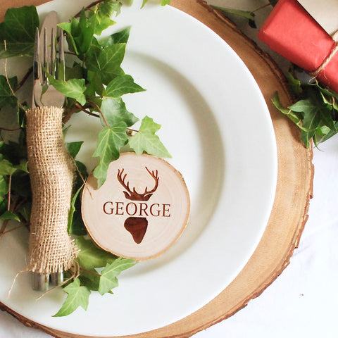 Personalised Stag Place Settings