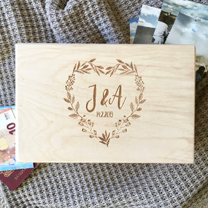 Personalised Couple Initials Memory Box