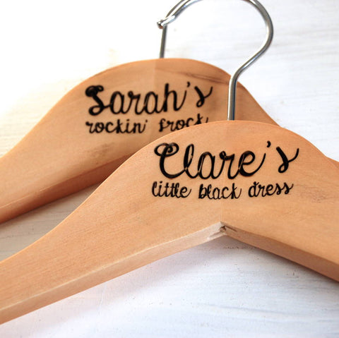 Personalised Wooden Coat Hangers